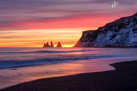 Sunset Vik Iceland Mark Bauer Photography