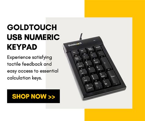 The Black Goldtouch Numeric Keypad Is A Great Addition For Number