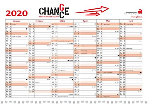 Kalender 2020 zum ausdrucken kostenlos. 10-Jahreskalender 2018-2028 - www.igbce-shop.de