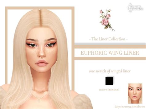 Ladysimmer94s Euphoric Wing Liner In 2023 Winged Liner The Sims 4