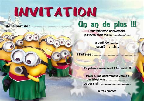 Venez fêter son anniversaire avec lui ! Carte invitation anniversaire gratuite imprimer pour fille ...