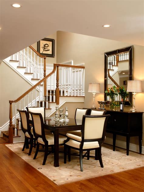 Transitional Dining Room With High Ceilings Hgtv