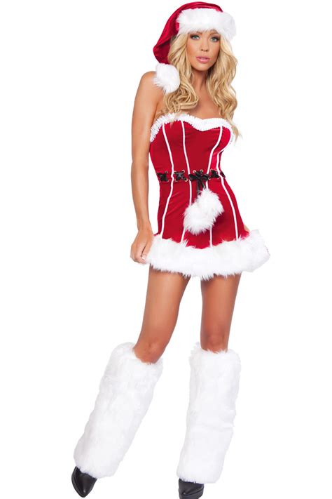 Naughty Santa Mini Dress Red Christmas Costume Xt2873
