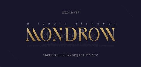 Elegant Alphabet Letters Font Set Classic Gold Lettering Typography