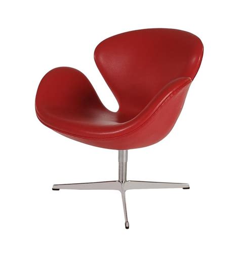 Destined to become the star of your living space, it promises to steal the. Midcentury Danish Modern Pair of Red Leather Swivel Swan ...