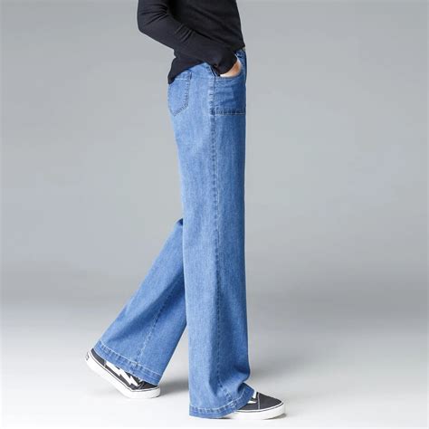 Makuluya Cotton Denim Straight Full Length Pants Women S Autumn Spring