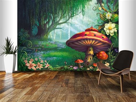 Enchanted Forest Wall Mural Room Setting Woodland Wallpaper Forest