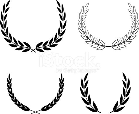 Laurel Wreaths Vector Isolated Stock Photo Royalty Free Freeimages