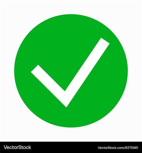 Green Tick Green Check Mark Tick Symbol Icon Sign In Green Color
