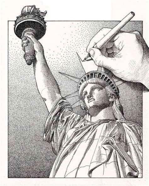 Drawing Statue Of Liberty By Dicarts On Deviantart
