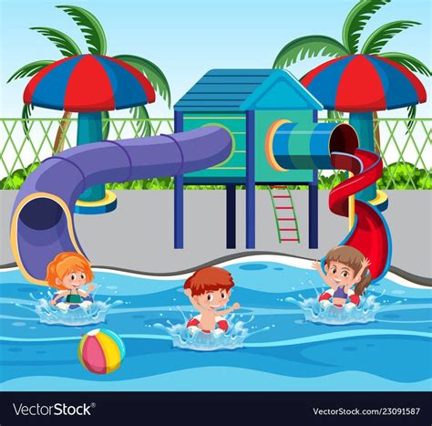 Children aged between 0­14 accidentally drowned in the uk. Children at the water park illustration. Download a Free ...