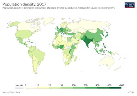 Population Density Of The World
