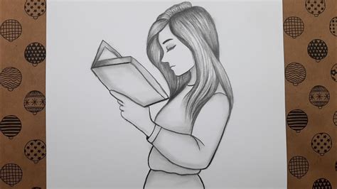 Karakalem Güzel Çizimler Kitap Okuyan Kız Resmi Adım Adım Nasıl