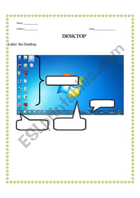 ️the Windows Desktop Labeling Worksheet Free Download