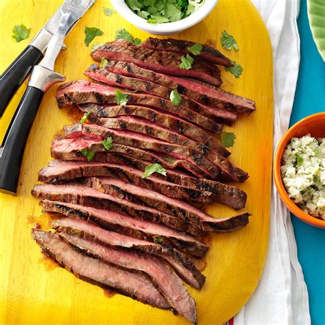 Flank Steak With Cilantro And Blue Cheese Butter Recipe Taste Of Home