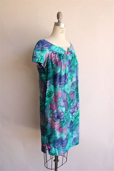 50s60s Hawaiian Floral Print Dress By Kiyomi Of Hawaii In 2022 Print