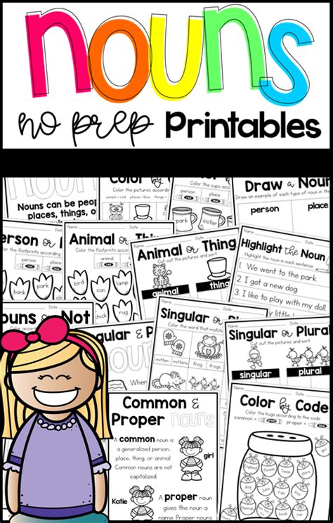 Nouns No Prep Worksheets Nouns Printables Nouns Nouns Activities