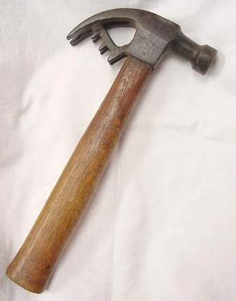 1. A multi-claw hammer or jack hammer, used to pull long ...