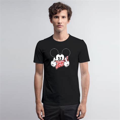 find outfit mickey mouse gangster middle finger t shirt for today