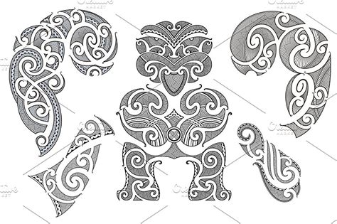 Maori Tattoo Patterns 5x Tattoo Maori Polynesian Tribal Pattern