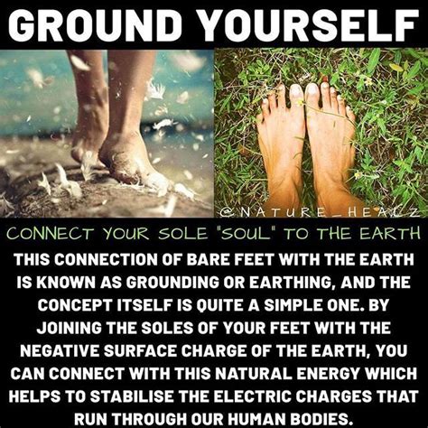 grounding or earthing refers to direct skin contact with the surface of the earth such as with