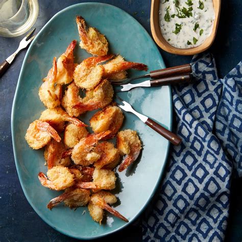 Coconut Shrimp With Creamy Dipping Sauce Recipe Eatingwell