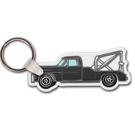 Custom Printed Tow Truck Vinyl Key Chain