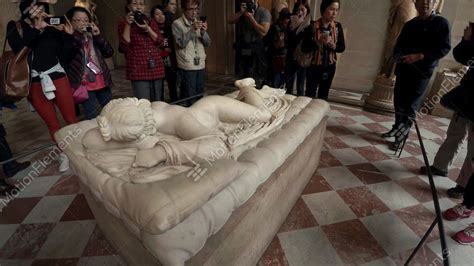 Sculpture Of Borghese Hermaphrodite In The Louvre Museum In Paris