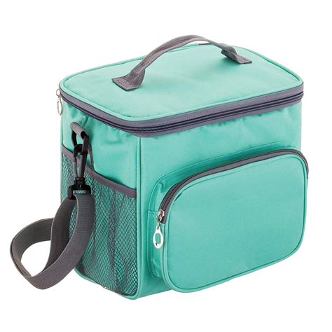 Fymall Adult Lunch Box Insulated Bag Large Cooler Tote Bag Double Deck