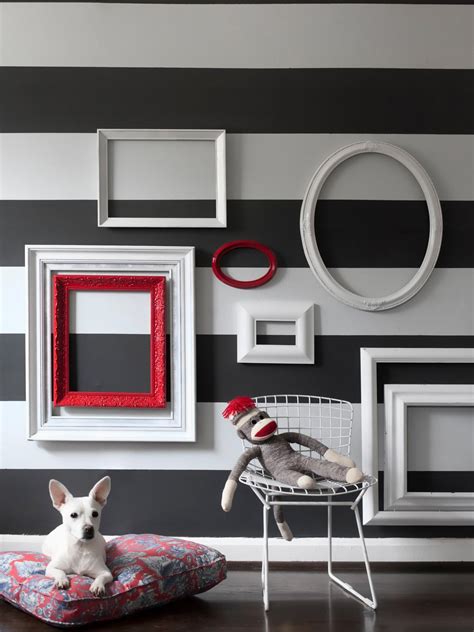 Turn basic picture frames into something spectacular. Empty Picture-Frame Wall Grouping | HGTV