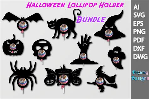 Halloween Lollipop Holder Bundle Svg Graphic By Dreamy Designs