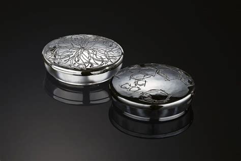 Silver Sun And Moon Hand Engraved Boxes James Dougall Silversmith