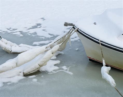 Boat At The Snowy Dock Photograph By Sg Atkinson