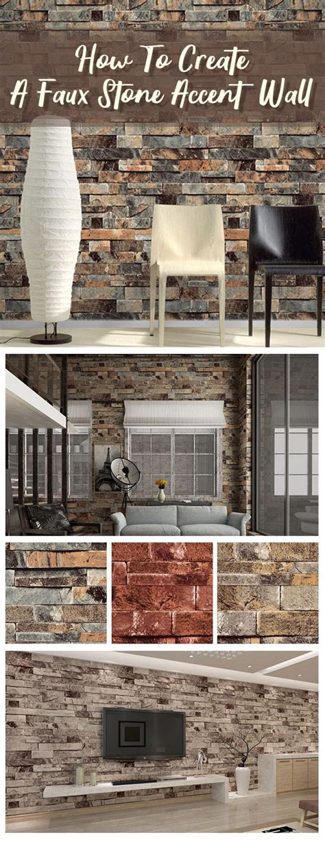 How To Creat A Faux Stone Accent Wall~you Can Get The