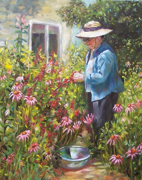 Donna Munsch Fine Art Original Oil Painting The Gardener