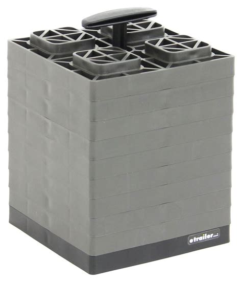 Choosing the camco durable blocks, rv owners like us can sleep well at night, knowing our rv won't tilt even when parked. FasTen RV Leveling Blocks w/ Carrying Handle - 8-1/2" x 8-1/2" - Gray - 2x2 - Qty 10 Camco ...