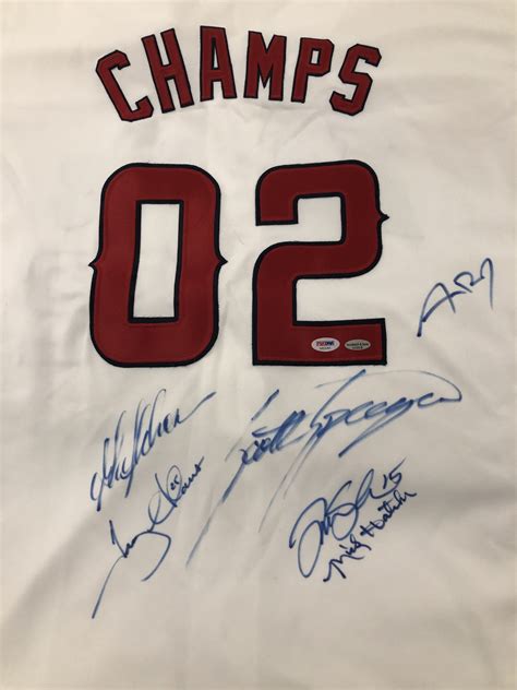 Charitybuzz 2002 World Series Champs Anaheim Angels Team Signed Jersey