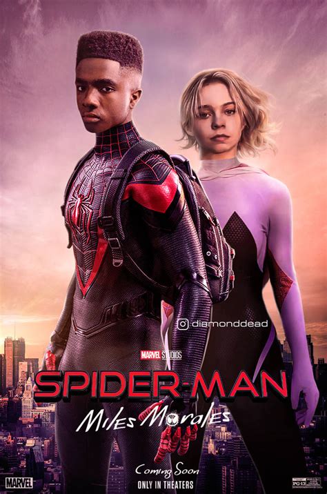 Spider Man Miles Morales With Spider Gwen By Diamonddead Art On