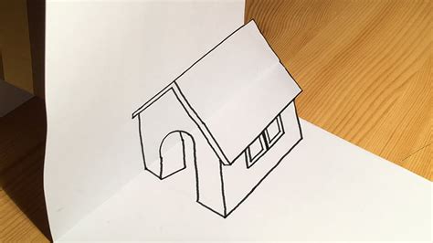 Or let us draw for you: 3D Tiny House on paper (Trick Art Drawing) - YouTube