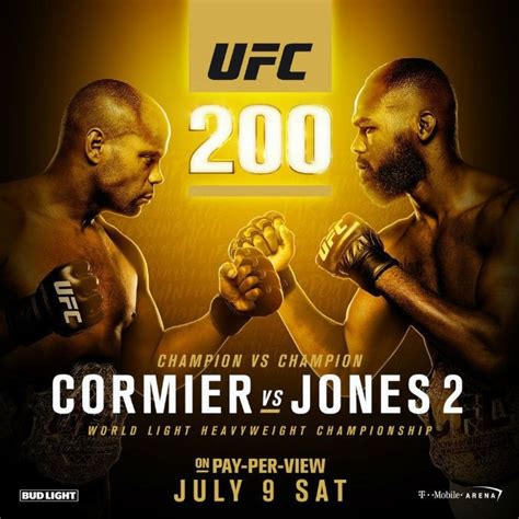 Ufc 200 Ganha Pôster Oficial Com Destaque Para Choque De Campeões Jones E Dc Super Lutas