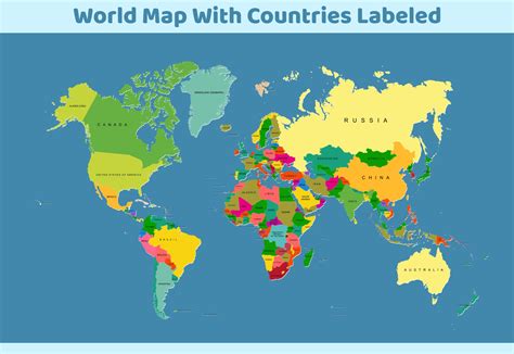 5 Best Images Of Printable Labeled World Map Black And White Labeled