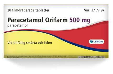 Справки по телефону ☎ 8 800 500 4549. Köp Paracetamol Orifarm, filmdragerad tablett 500 mg 20 st ...