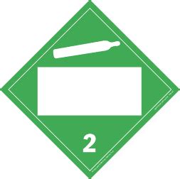 Non Flammable Gas Placards Blank Tagboard Class 2 25 Pkg Label