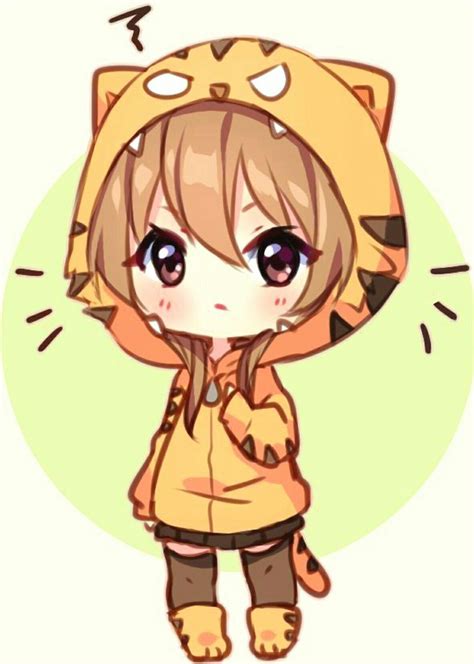 When You Want To Be A Tiger But You Are A Human Cute Anime Chibi