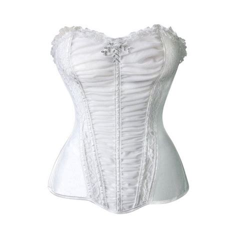 Lace Splicing White Lace Up Corset Corsets And Bustiers Fashion