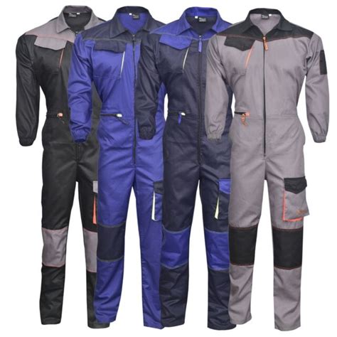 Norman Grey Work Wear Mens Overalls Boiler Suit Coveralls Mechanics
