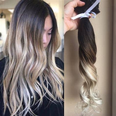 You may try blonde ombre on dishwater blonde, strawberry blonde, light brown and even medium brown as a basic color. Ombre Hair Extensions Balayage Hair Extensions Wedding Hair