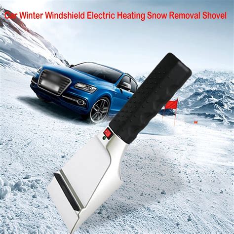 Electric Vehicle Ice Scraper Cigarette Lighter Snow Shovel Heating