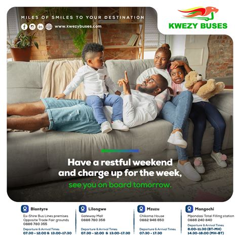 Kwezy Buses We Hope You Are Having A Restful Weekend