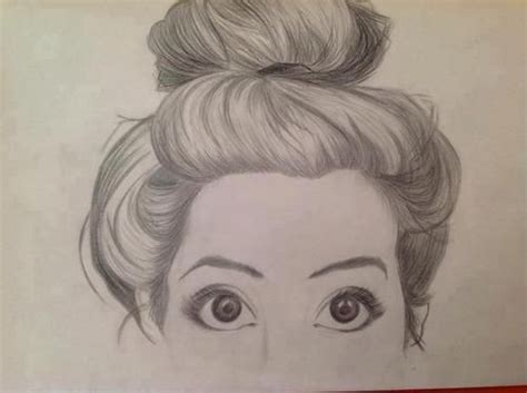 Drawing hair messy bun cartoon clip art library. Messy Bun drawing | Art, Drawings, Art drawings